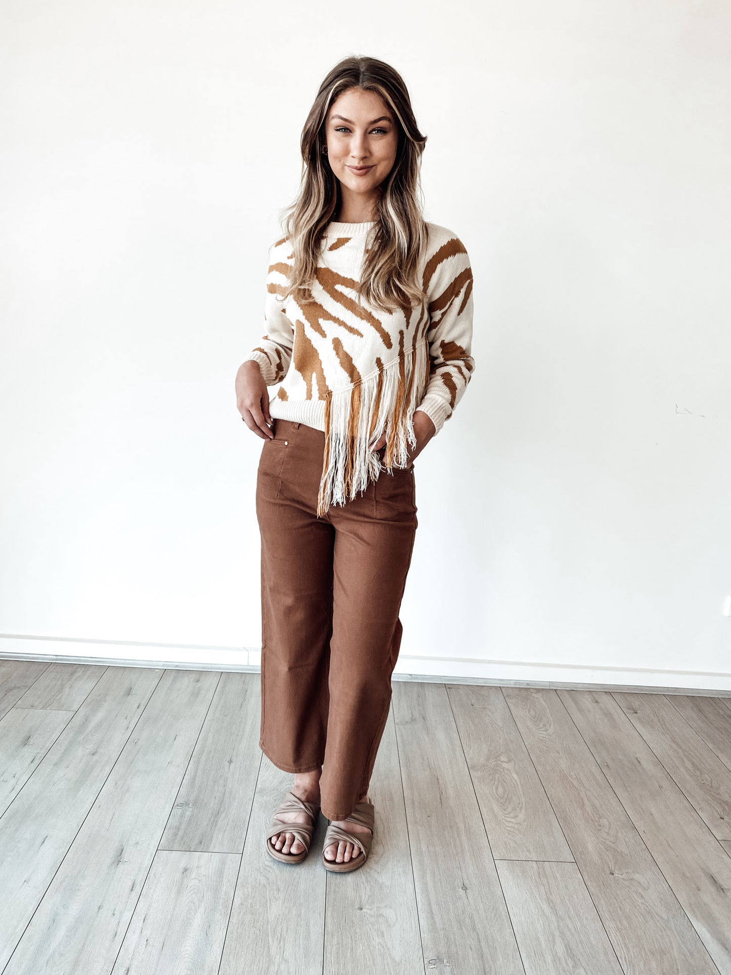 TAN ZEB KNIT