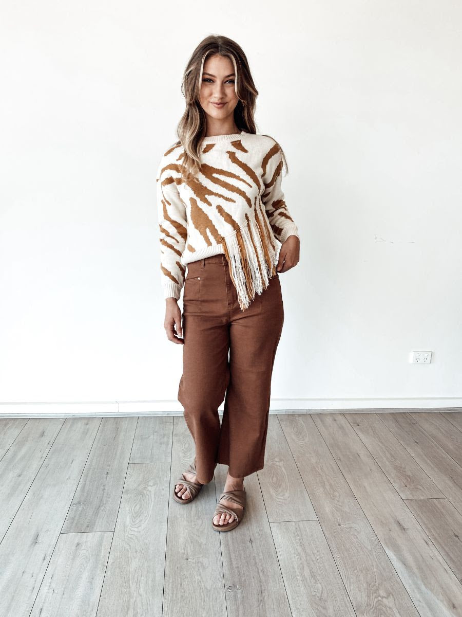 TAN ZEB KNIT